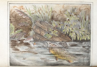 Lot 136 - [ANGLING-MANUSCRIPT]
MARRIOTT, BENJAMIN. Trouting Along a Tributary of the Lehigh.