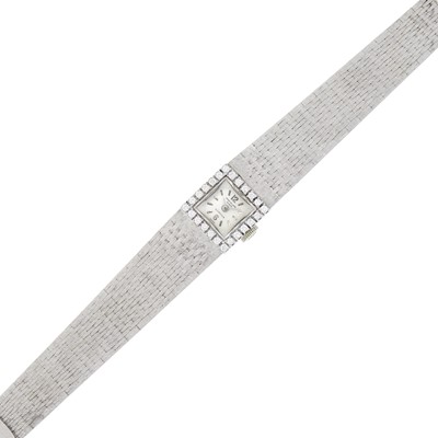 Lot 117 - Patek Philippe White Gold and Diamond Wristwatch, Ref. 3268-5, Retailed by Gubelin