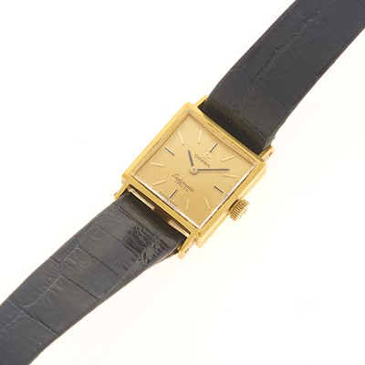 Lot 1033 - Omega, Turler Gold 'Ladymatic' Wristwatch