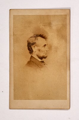 Lot 60 - A Brady carte de visite of Lincoln