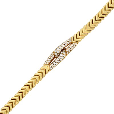 Lot 4 - Van Cleef & Arpels Gold and Diamond Bracelet, France