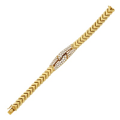 Lot 4 - Van Cleef & Arpels Gold and Diamond Bracelet, France