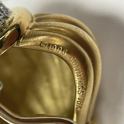 Lot 134 - Angela Cummings Pair of Gold and Diamond Earclips