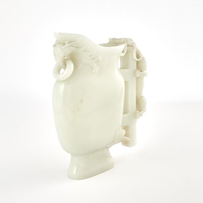 Lot 469 - A Large Chinese White Jade Pouring Vessel