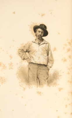 Lot 232 - Leaves of Grass, inscribed by Whitman to the engraver of a well-known portrait