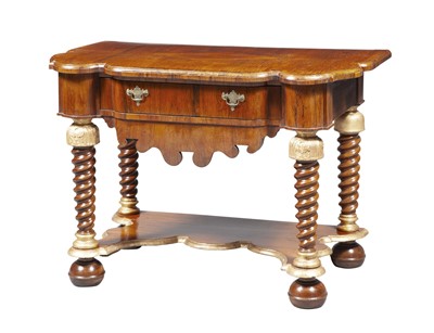 Lot 162 - Continental Baroque Style Rosewood, Oak and Parcel-Gilt Side Table