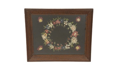 Lot 86 - Three Framed Woolwork Flower Pictures