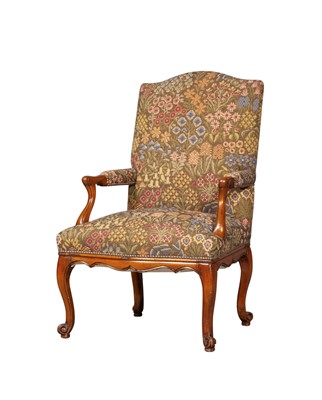 Lot 268 - Louis XV Upholstered Fruitwood Fauteuil