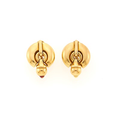 Lot 1003 - Pair of Gold Earrings