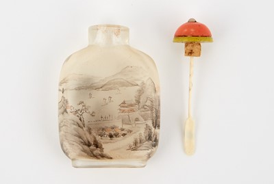 Lot 10 - A Chinese Inside-Painted Glass Snuff Bottle by Zhou Leyuan