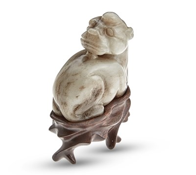 Lot 21 - A Chinese Jade Carving of a Mystical Beast