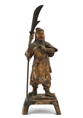 Lot 108 - A Chinese Bronze Figure of Guandi