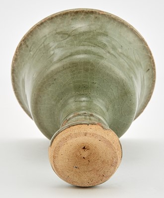Lot 314 - A Chinese Longquan Celadon Stem Cup