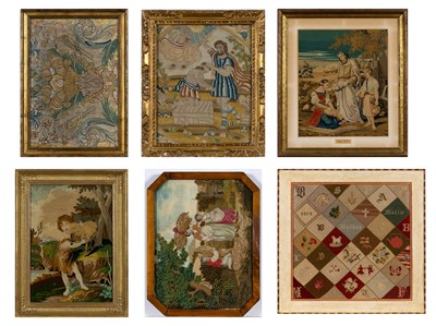 Lot 91 - Group of Six Framed English Needlework Pictures