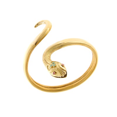 Lot 2098 - Gold Snake Bracelet