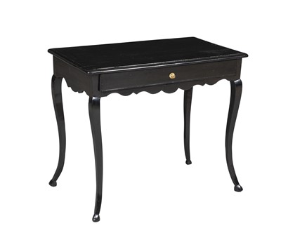 Lot 274 - Provincial Louis XV Black Painted Table
