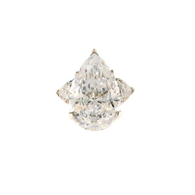 Lot 2216 - White Gold and Simulated Diamond Ring