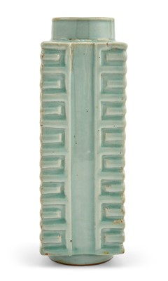 Lot 408A - A Chinese Celadon Cong Vase