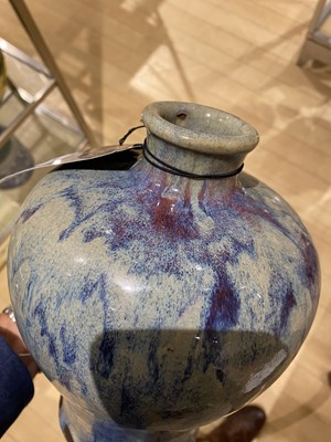 Lot 200 - A Chinese Flambe-Glazed Porcelain Meiping
