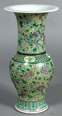 Lot 219 - A Chinese Famille Verte Porcelain Vase