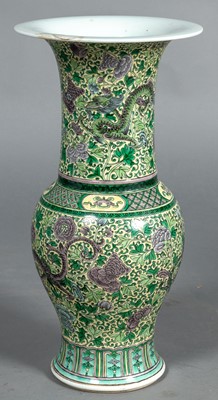 Lot 219 - A Chinese Famille Verte Porcelain Vase