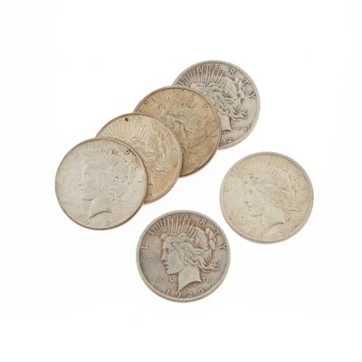 Lot 1059 - United States Peace Dollar Group