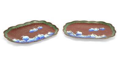 Lot 237 - A Pair of Japanese Cloisonne Enamel Dishes