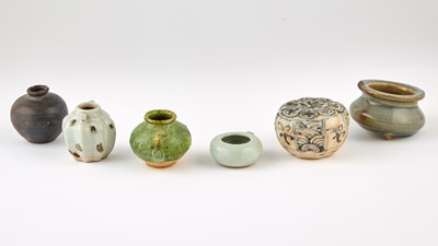 Lot 328 - A Group of Diminutive Chinese Glazed Vessels