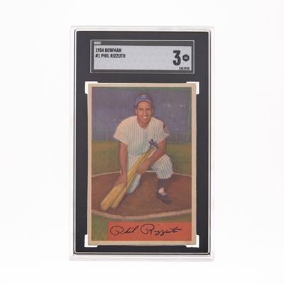 Lot 1007 - Baseball 1954 Bowman Phil Rizzuto # 1 SGC VG 3