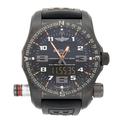 Lot 1033 - Breitling Gentleman's Titanium and Rubber  'Emergency II Night Vision' Wristwatch, Ref. V76325