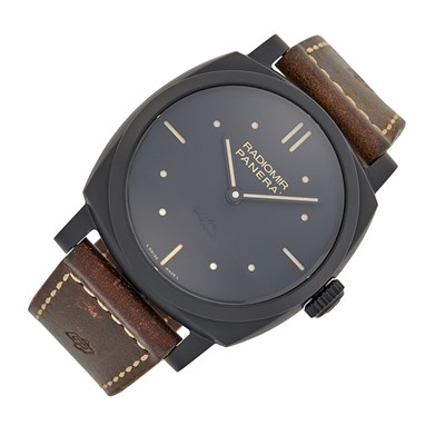 Lot 1032 - Panerai Gentleman's Titanium and Ceramic 'Radiomir 1940 3 Days' Wristwatch, Ref. PAM 00577