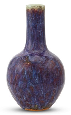 Lot 381 - A Chinese Flambe Glazed Porcelain Bottle Vase