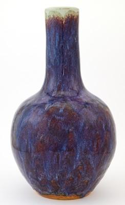Lot 381 - A Chinese Flambe Glazed Porcelain Bottle Vase