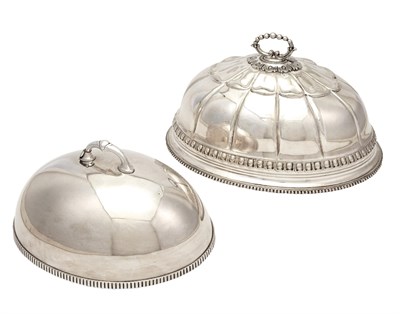Lot 1131 - Two Silver-Plated Cloches/Covers