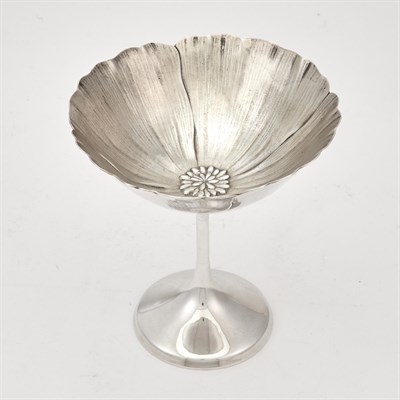 Lot 65 - Shreve & Co. Sterling Silver and Partial Gilt Floriform Footed Bowl