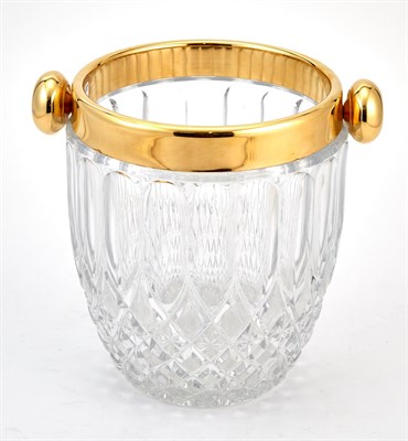 Lot 670 - Gilt Metal Mounted Glass Wine Cooler