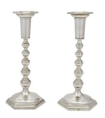 Lot 735 - Pair of Gorham Silver-Plated Candlesticks