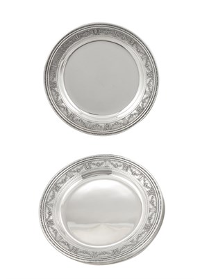 Lot 1159 - Set of Six International Silver Co. Sterling Silver Bread Plates