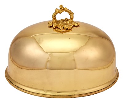 Lot 1168 - Gilt-Metal Meat Dome Length 18 1/2 inches.
