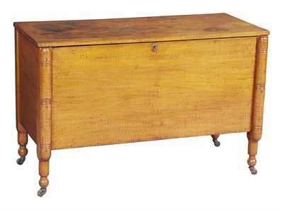 Lot 210 - Tiger Maple Blanket Chest