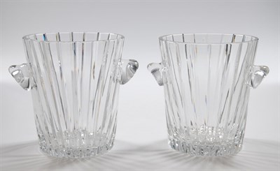Lot 1173 - Pair of Glass Wine Coolers