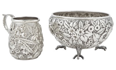 Lot 1143 - Assembled Baltimore Sterling Silver Cream and Sugar Set