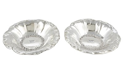 Lot 1247 - Pair of Shreve & Co. Sterling Silver Floriform Dishes