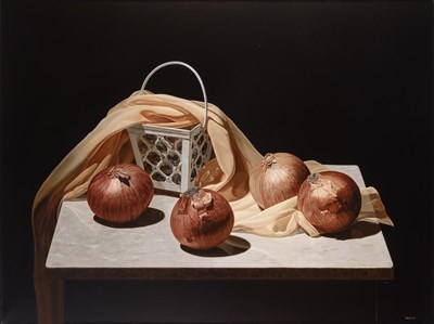 Lot 105 - Renato Meziat Brazilian, b. 1952 Onions on...