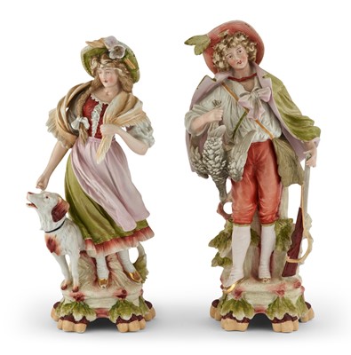Lot 287 - Pair of Continental Porcelain Figures