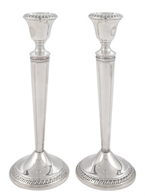 Lot 1191 - Pair of American Sterling Silver Candlesticks