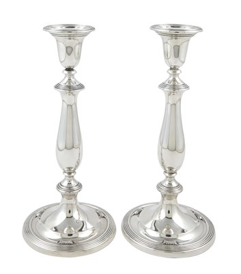 Lot 1194 - Pair of American Sterling Silver Candlesticks