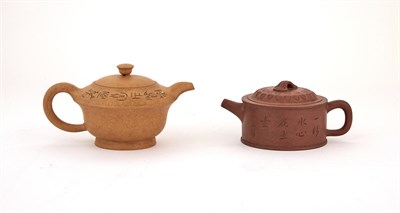 Lot 141 - Two Yixing Pottery Teapots