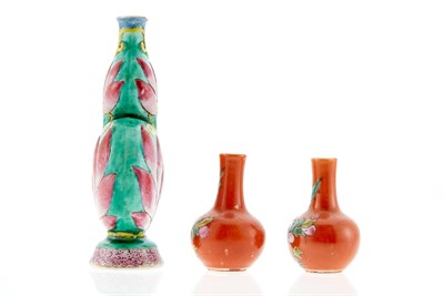 Lot 45 - Three Chinese Miniature Porcelain Vases