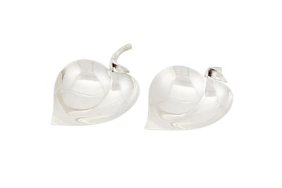 Lot 728 - Pair of Tiffany & Co. Sterling Silver Leaf-Form Dishes